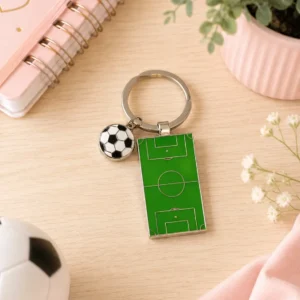 llavero metalico cancha de futbol